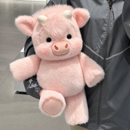 MooMellow Highland cow plushie in Pink